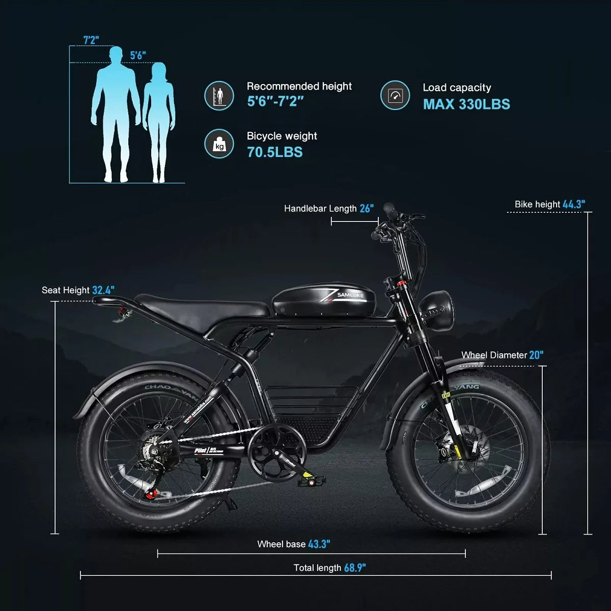 SAMEBIKE M20 Electric Mountain Bike