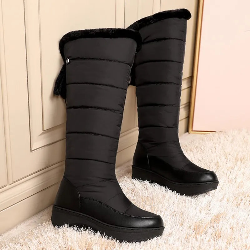 Women’s Winter Wedge Boots – Waterproof & Fur Lined