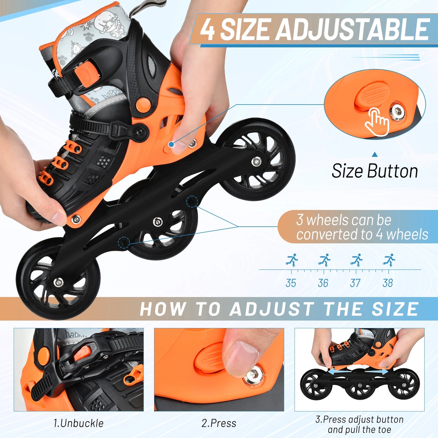 Professional Inline Men's and Women's Roller Skates