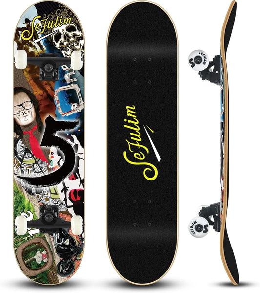 5th Anniversary Sefulim 31 x 8 Inch Complete Skateboard